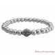Bracelet larges perles argent Harley-Davidson femme