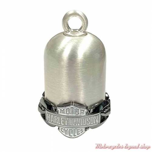 Clochette Bar & Shield Chain Harley-Davidson, metal argenté et noir, HRB110