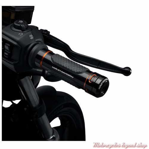 Embout de guidon black Adversary Harley-Davidson, aluminium noir, pour modèles Revolution Max, visuel 1, 55900246