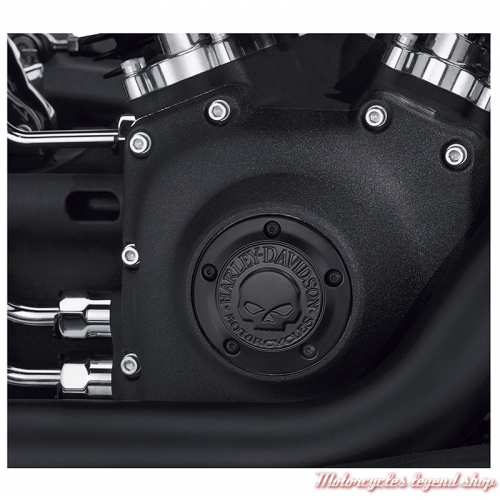 Cache carter d&#039;allumage Skull Willie G. Harley-Davidson, noir, Twin Cam, visuel, 25600087 