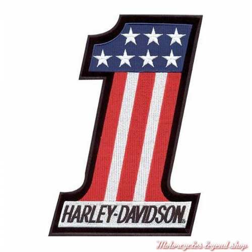 Patch Number One drapeau US, brodé, petit modèle, Harley-Davidson 8011536