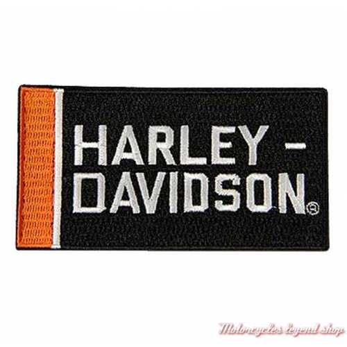 Patch vintage Harley-Davidson, noir, orange, 10 x 5 cm, 8013264