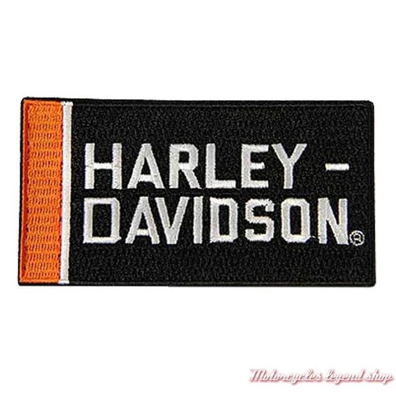 Patch vintage Harley-Davidson, noir, orange, 10 x 5 cm, 8013264