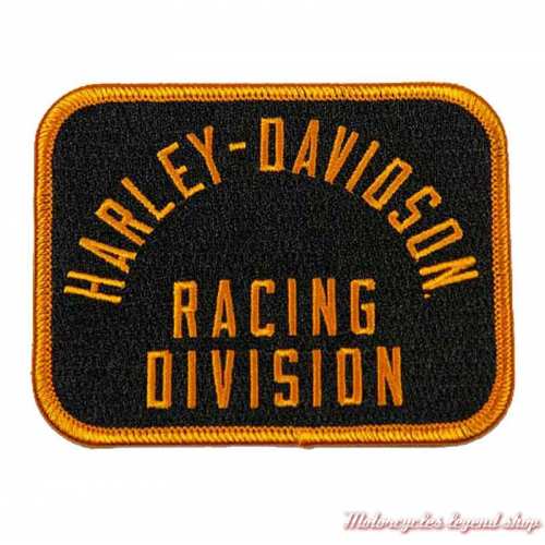 Patch Racing Division Harley-Davidson, noir, jaune, 10 x 7.5 cm, 8013288 