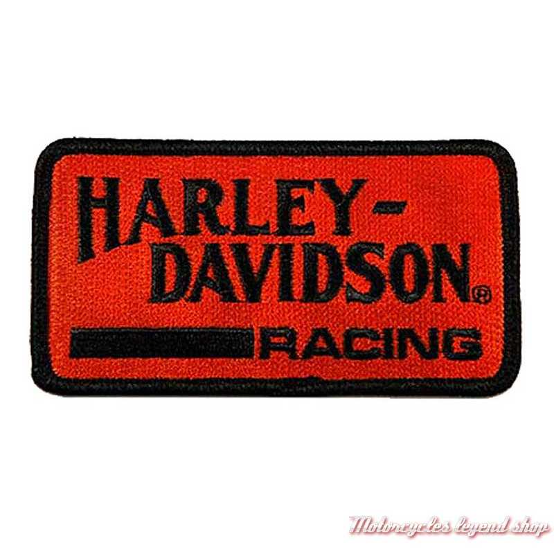 Patch Vintage Racing Harley-Davidson, orange, noir, 10 x 5 cm, 8013295