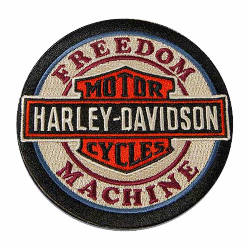 Patch rond Freedom Machine Harley-Davidson, 10 cm, à coudre, 8012939