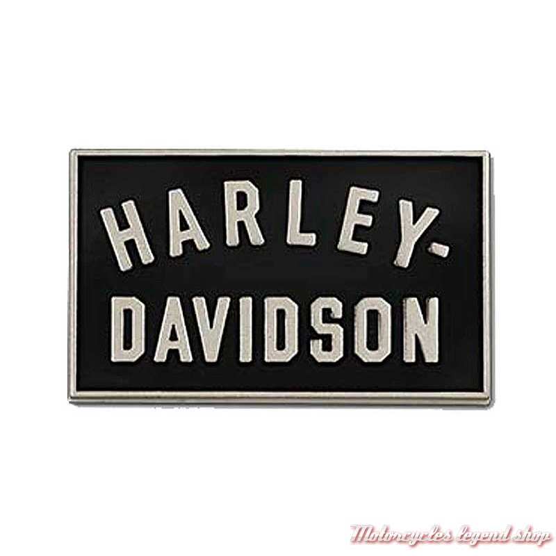 Pin's Minimal Black Harley-Davidson, argent et noir, 8013370