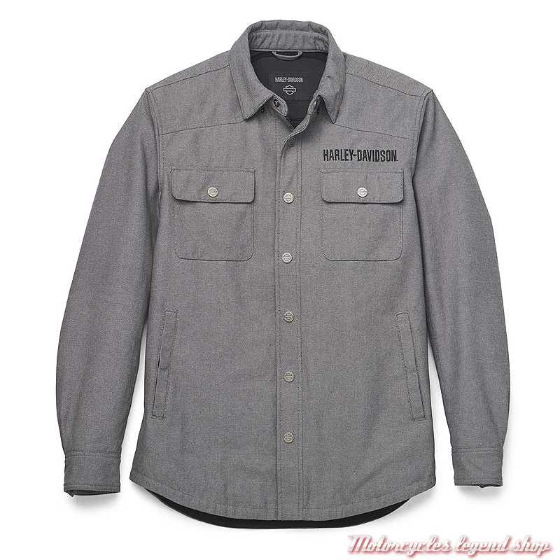 Chemise Riding Grey homme Harley-Davidson, résistant abrasion, homologué CE, 97151-22EM