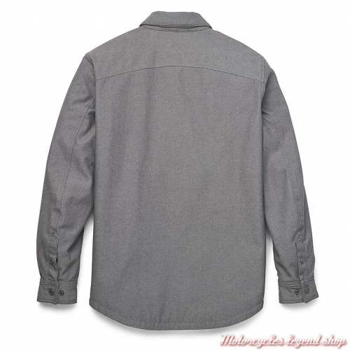 Chemise Riding Grey homme Harley-Davidson, résistant abrasion, homologué CE, dos, 97151-22EM