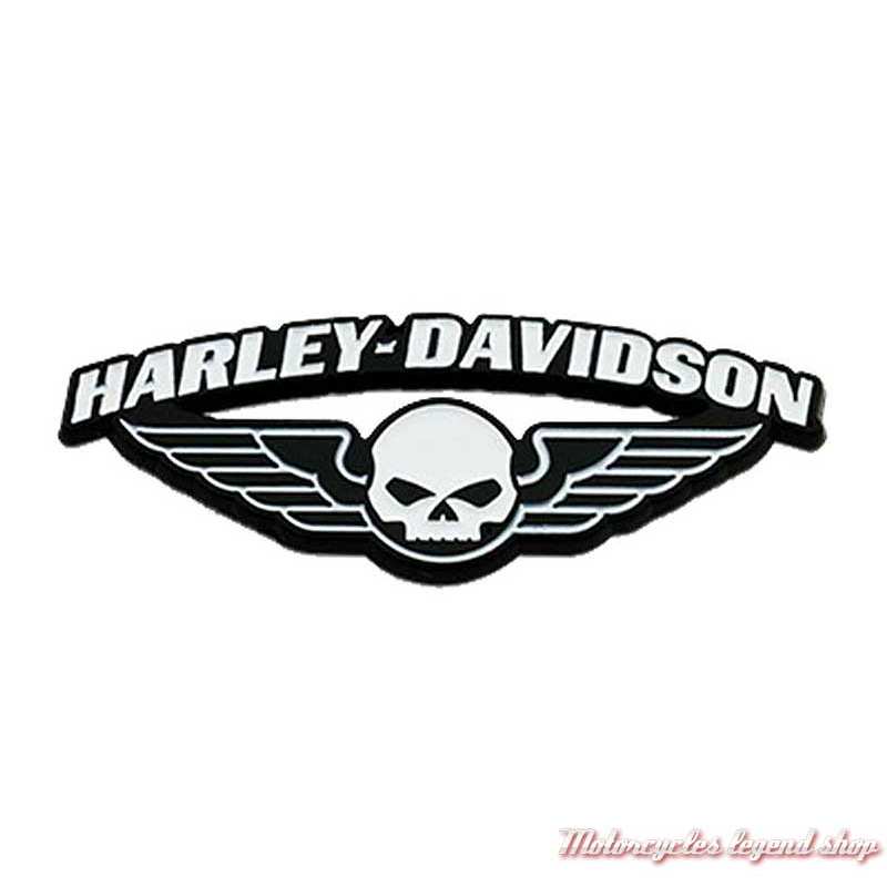 Pin's Winged Skull Willie G. Harley-Davidson, noir et blanc, 8011284