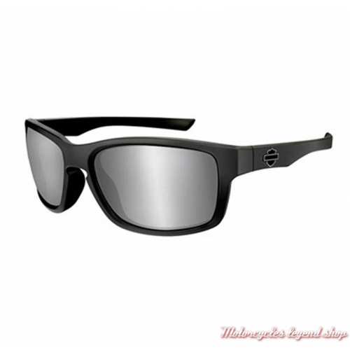 Lunettes solaire Slot Harley-Davidson, Bar & Shield, noir brillant, verres silver, HASLT02