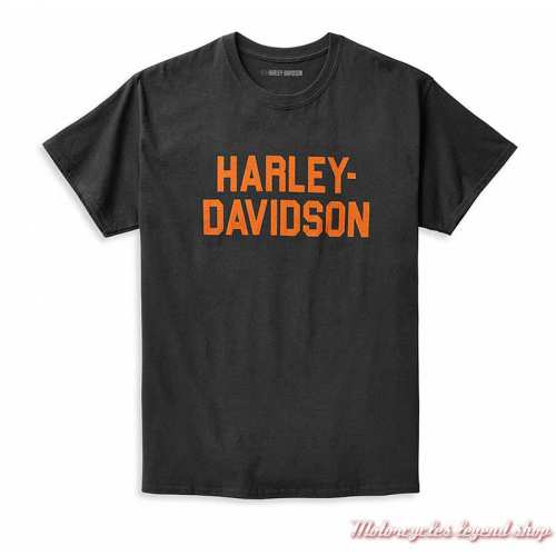 Tee-shirt Black Harley-Davidson homme, noir,manches courtes, coton, 96366-22VM