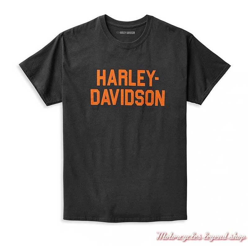 Tee-shirt Black Harley-Davidson homme, noir,manches courtes, coton, 96366-22VM
