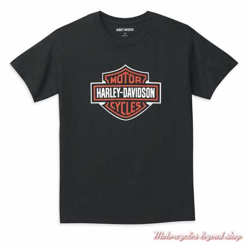 T- shirt Bar & Shield Harley-Davidson homme, manches courtes, noir, coton, 99140-22VM