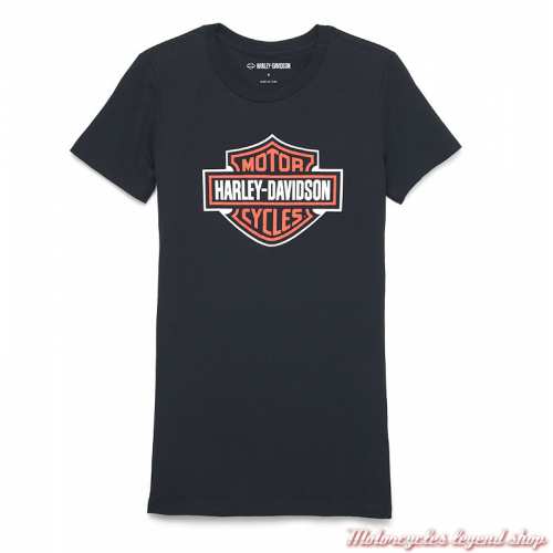 T- shirt Bar & Shield black Harley-Davidson femme