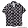 Chemisette Celebration Checkerboard Harley-Davidson homme, damier noir et Harley blanc, manches courtes, rayonne, 96591-22VM