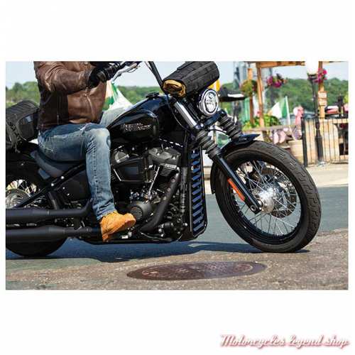Spoiler Cache grille radiateur Softail Kuryakyn noir billant pour Softail Milwaukee-Eight, visuel, 573430 
