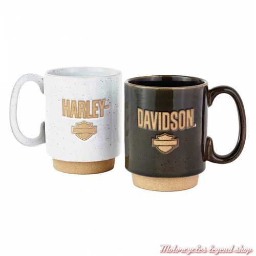 Ensemble 2 mugs empilables Harley-Davidson