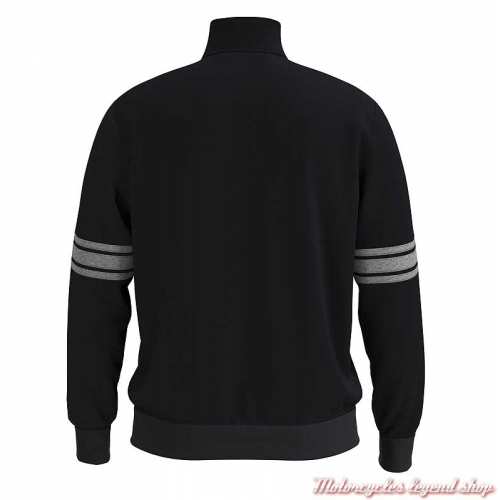 Sweatshirt Harley-Davidson homme, col zip, noir, gris, coton, poly, dos, 96014-23VM