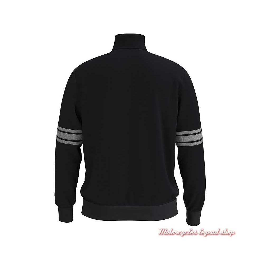 Sweatshirt Harley-Davidson homme, col zip, noir, gris, coton, poly, dos, 96014-23VM