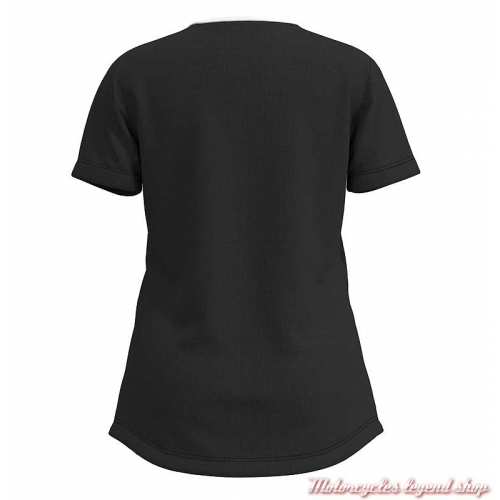 T- shirt Bar &amp; Shield col V Harley-Davidson femme, noir, modal, coton, manches courtes, dos, 96249-23VW