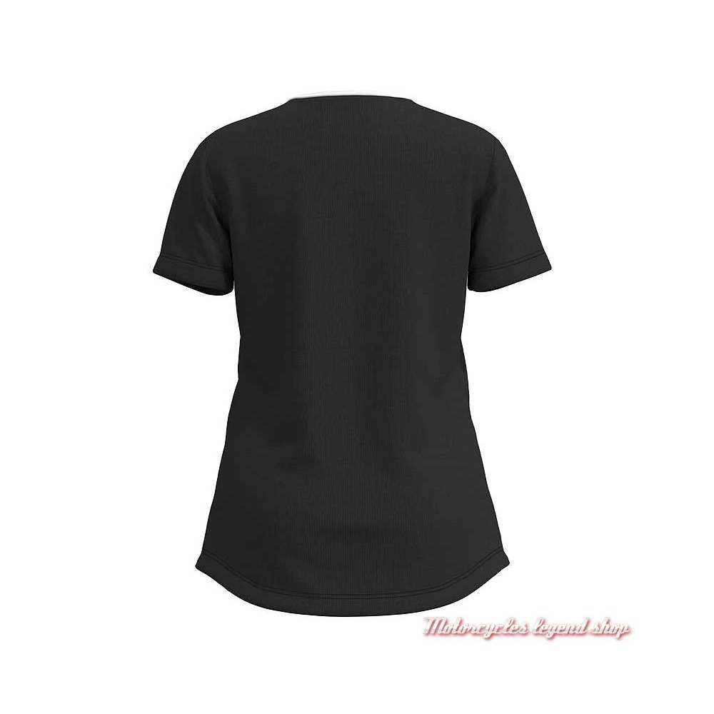 T- shirt Bar & Shield col V Harley-Davidson femme, noir, modal, coton, manches courtes, dos, 96249-23VW