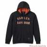 Sweatshirt Iron Bond Harley-Davidson zippé, noir, capuche intérieur orange, coton, 99000-23VM