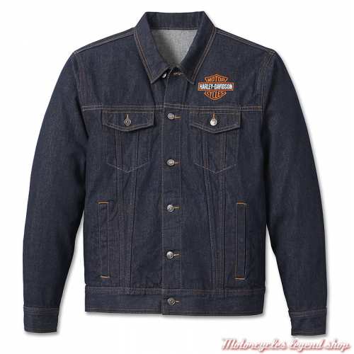 Veste en jean Dark Indigo Harley-Davidson homme, coton, 99027-23VM