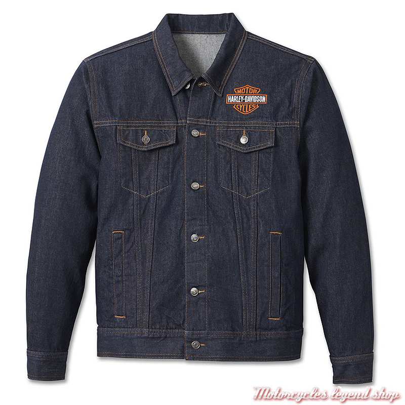 Veste en jean Dark Indigo Harley-Davidson homme, coton, 99027-23VM