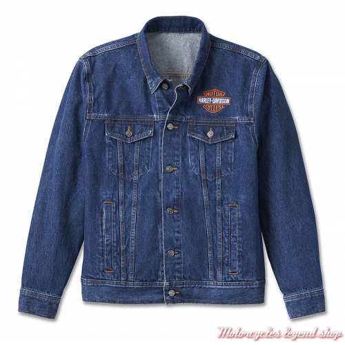 Veste en jean Medium Wash Denim Harley-Davidson homme, coton, 99028-23VM