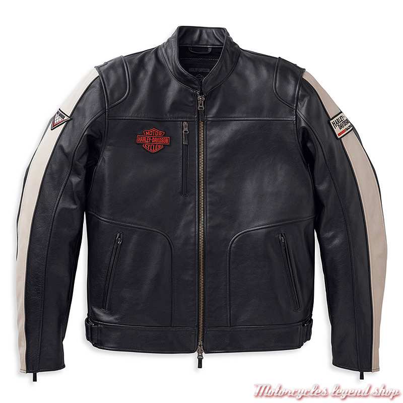 Blouson cuir Enduro Harley-Davidson homme, noir, 98002-23EM