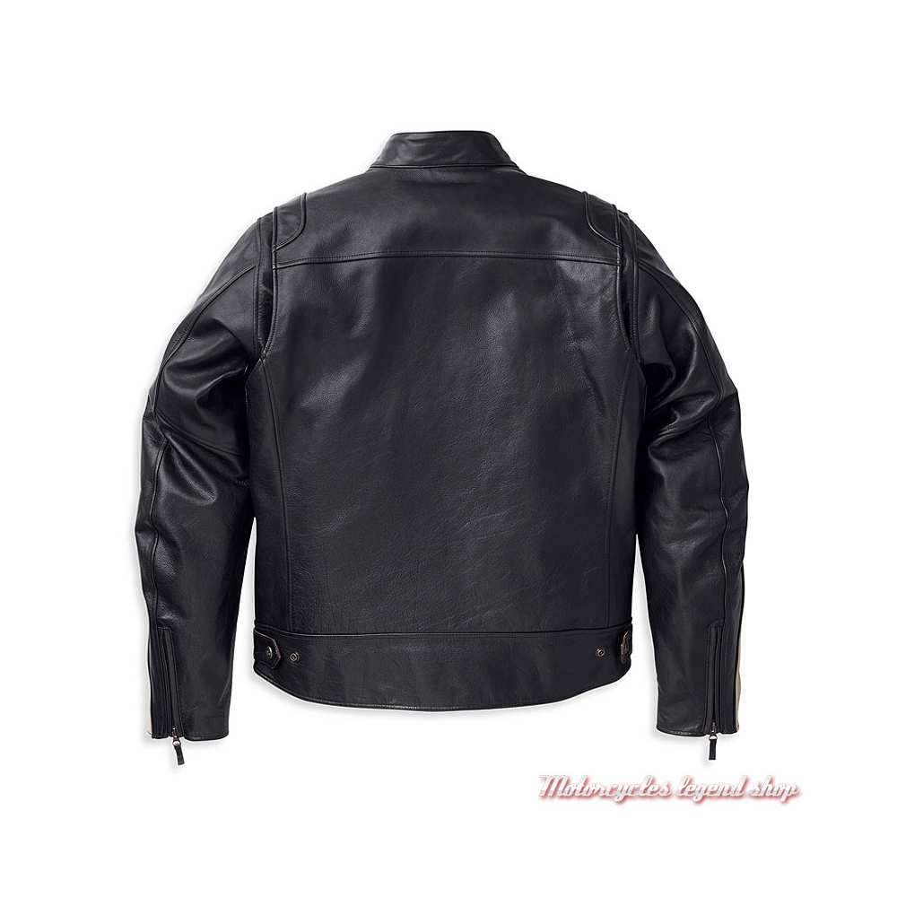 Blouson cuir Enduro Harley-Davidson homme, noir, dos, 98002-23EM