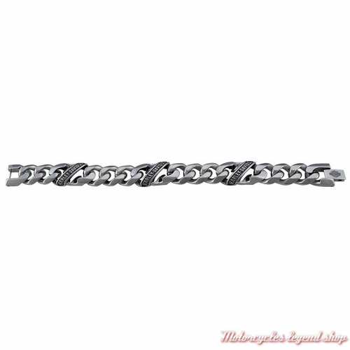 Bracelet acier Banner Curb Chain Harley-Davidson homme, HSB0241