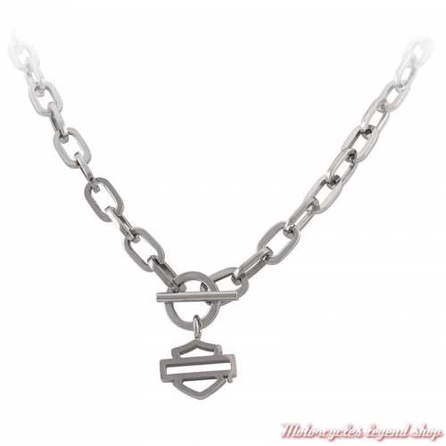 Collier Toggle acier Bar & Shield Harley-Davidson femme