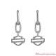 Boucles d'oreille acier Bar & Shield Harley-Davidson femme