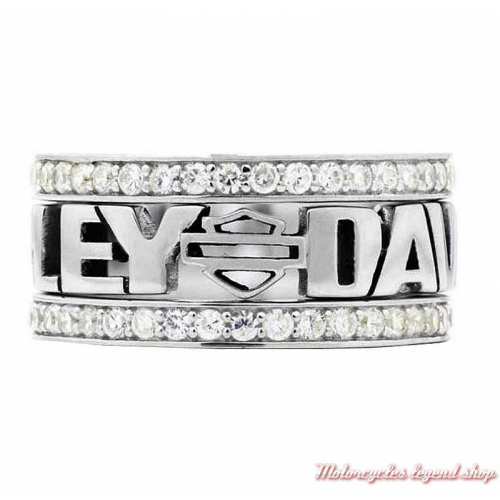 Bague argent 3 anneaux Harley-Davidson femme, HDR0294