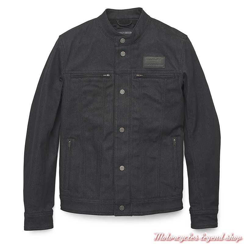 Veste Chisel Denim Riding Harley-Davidson homme, noir, homologué CE, protections coudes épaules, 98118-23VM