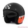 Casque Jet Apex 3/4 Harley-Davidson, écran solaire, noir, orange, damier, face, 98156-22EX
