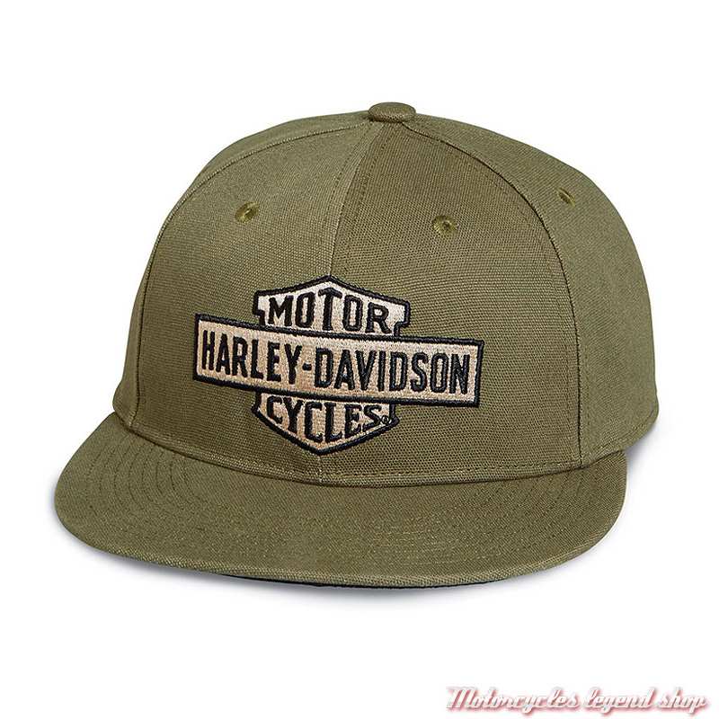 Casquette Bar & Shield Grape Leaf Harley-Davidson, vert, coton canvas, réglable, 97609-23VM