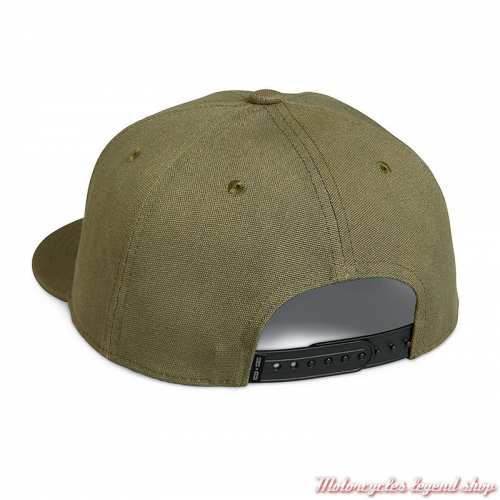 Casquette Bar &amp; Shield Grape Leaf Harley-Davidson, vert, coton canvas, réglable, dos, 97609-23VM