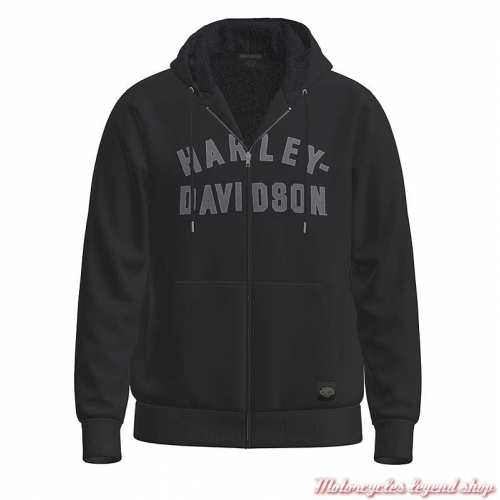 Sweatshirt zippé Harley-Davidson homme, à capuche, noir, 96299-23VM