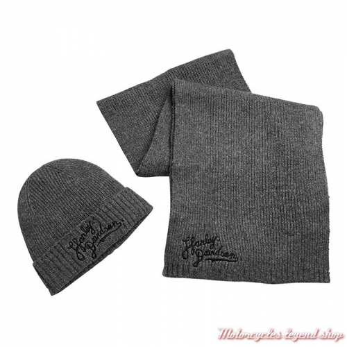 Bonnet et echarpe Harley-Davidson femme