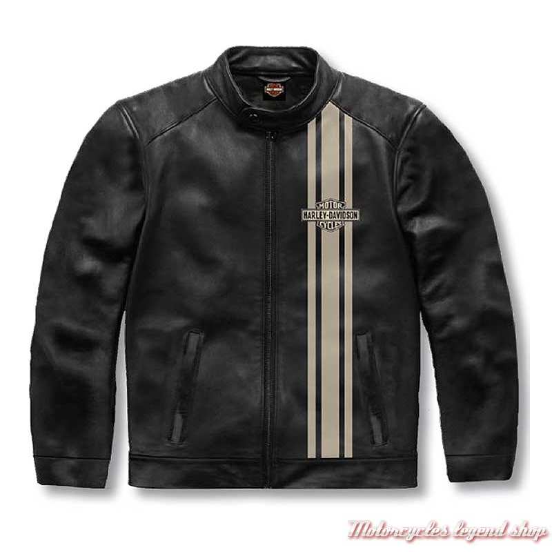 Blouson Racer simili cuir enfant Harley-Davidson, noir, cream, 6070229, 6080229, 6090229