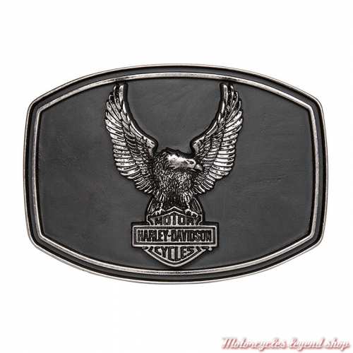 Boucle Eagle Bar & Shield Harley-Davidson homme, métal, noir, HDMBU11780