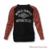 Sweatshirt garçon Harley-Davidson, col rond, noir, orange, coton, intérieur polaire, 1073214, 108321, 10932144