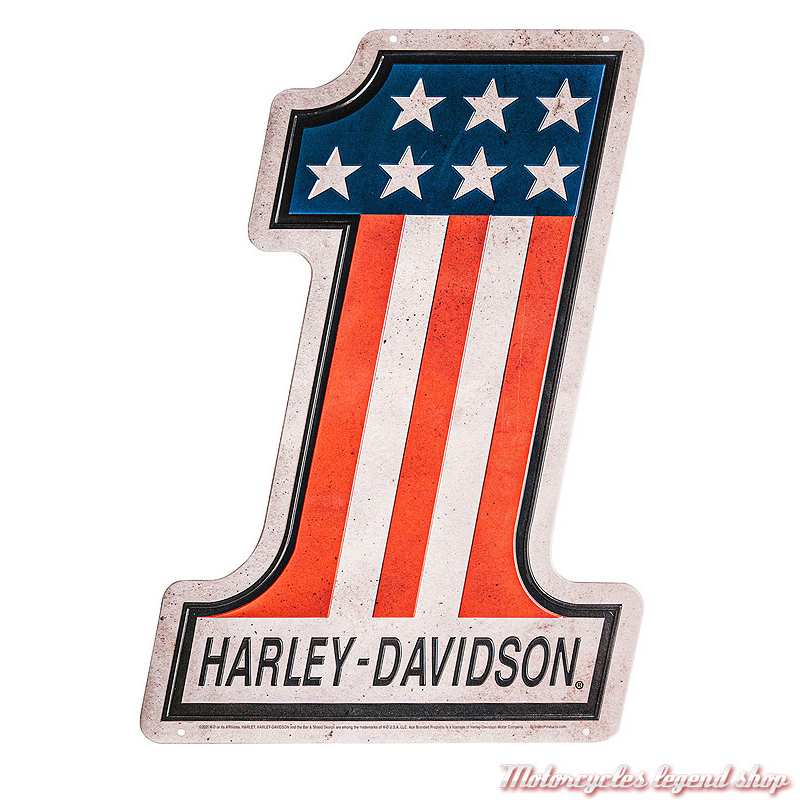 Plaque métal H-D Number 1, rétro, 45 x 30 cm, Harley-Davidson HDL-15528
