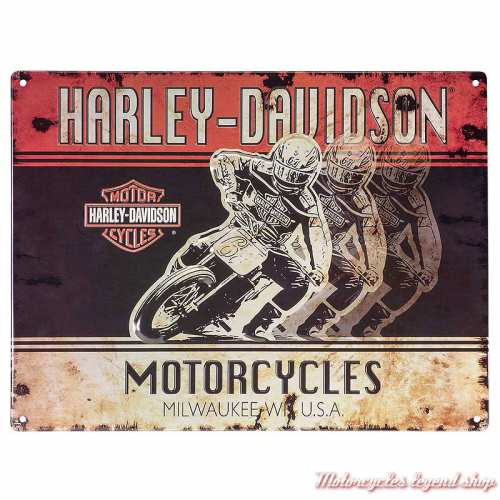 Plaque metal Racers Harley-Davidson, 40 x 30 cm, HDL-15539