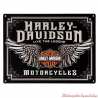 Plaque metal Winged Bar & Shield Harley-Davidson