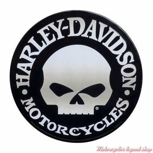 Plaque metal Skull Harley-Davidson