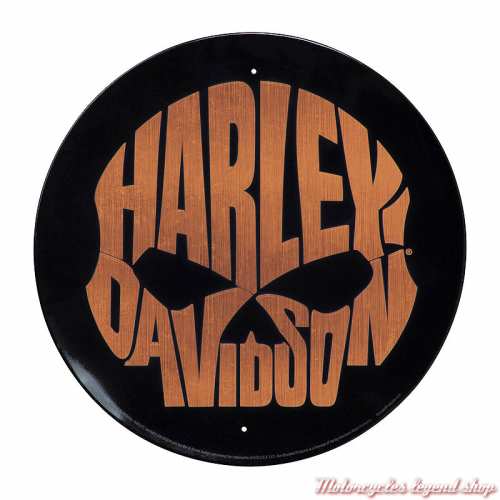 Plaque métal Copper Skull Harley-Davidson